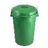 CUBO BASURA CON TAPA 100 L VERDE