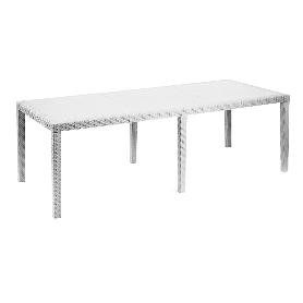 MESA RESINA QUEEN 220X90 CM BLANCA