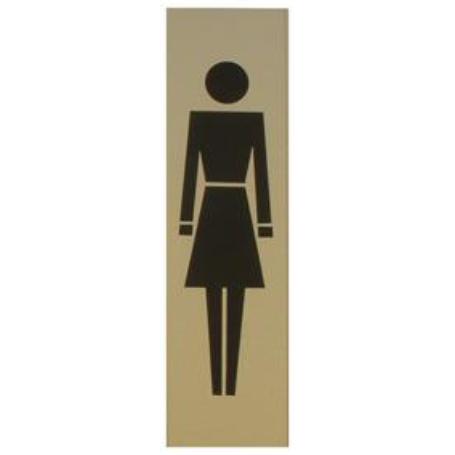 LETRERO SILUETA MUJER 165X43 MM ADHESIVO