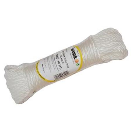 CUERDA PLASTICO 4 MM BLANCA ROLLO 10M