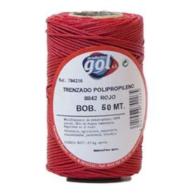 CUERDA LINEA TRENZADA ROJA 4216 ROLLO 50M