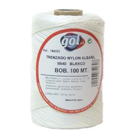 CUERDA LINEA BLANCA FINA 8840 TRENZADA NYLON ROLLO 100M