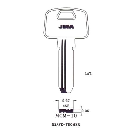 LLAVIN MCM-10 LATON SEGURIDAD B/10