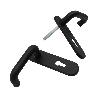 MANILLA AB33 ACERO-NYLON NEGRA TRASTERO JUEGO 2