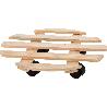 SOPORTE MACETAS RUEDAS MADERA 35 CM