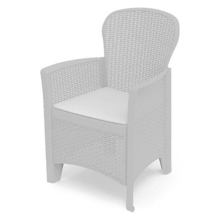 SILLON RESINA FOLIA BLANCO + COJIN