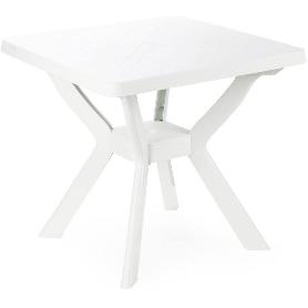 MESA RESINA NILO BLANCA 79X79 CM