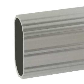 TUBO ALUMINIO ESTRIADO PLATA MATE 30X15X3X0.7 3 MT