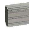 TUBO ALUMINIO ESTRIADO PLATA MATE 30X15X4X0.7 4 MT