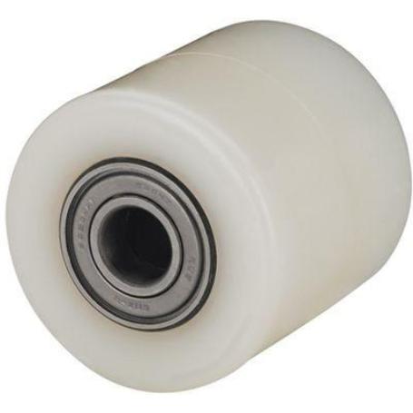 RODILLO TRANSPALETA KNB82-20-70 NYLON BLANCO EXTRAFUERTE EJE BOLAS