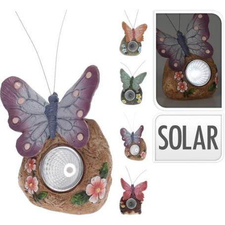 LUZ SOLAR MARIPOSA 11 CM SURTIDA