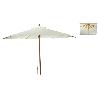 PARASOL MADERA 250 CM BLANCO