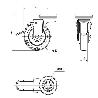 RUEDA GIRATORA AGUJERO M10 FRENO VARIL.21BSRFV60CP-PGI POLIAMIX-GOMA GR.LISO