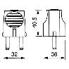 CLAVIJA BIPOLAR 16A.250V R6428