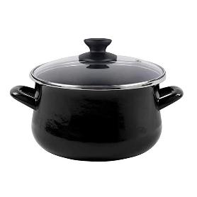 OLLA BLACK TAPA VIDRIO 20 CM