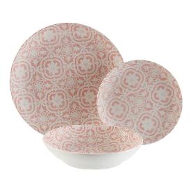 VAJILLA PORCELANA CIRYL ROSE 18 PIEZAS