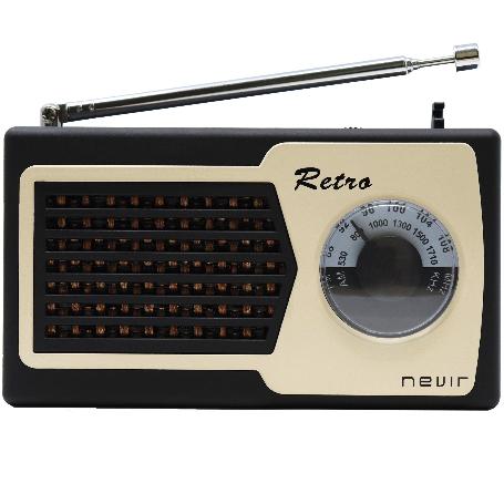 RADIO RETRO NEGRA/BEIGE