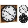 RELOJ TERMOMETRO HUMEDAD NEGRO 25 CM SURTIDO