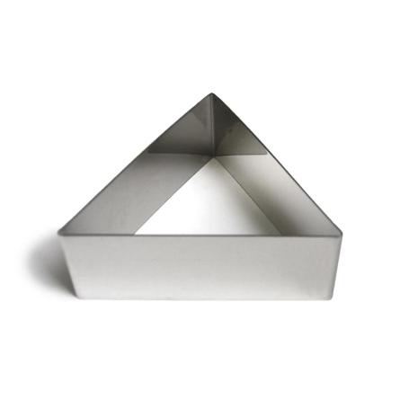 MOLDE EMPLATADOR INOXIDABLE TRIANGULAR 8X4 CM