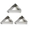 MOLDES EMPLATADORES INOX TRIANGULO 6+8+10X4 CM SET 3