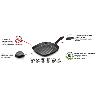 ASADOR GRIL ALTO LISO BLACK 27X27 CM