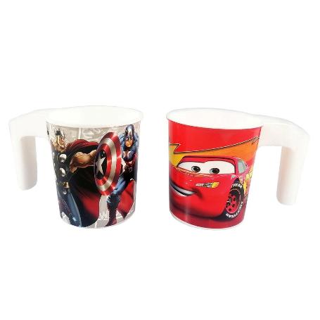 TAZA MUG PLASTICO 250 ML DECORADA