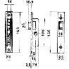 CERRADURA LINCE 5553 ALUMINIO   14 MM.