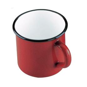 POTE TAZA MUG ESMALTE ROJO 8 CM