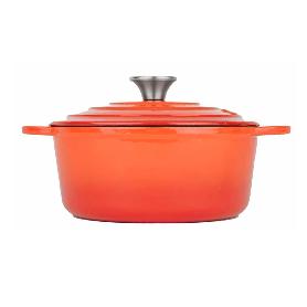 COCOTTE HIERRO ESMALTE NARANJA 4L LT013