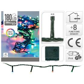 GUIRNALDA 180 LED 18 M 8 FUNCIONES MULTICOLOR