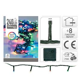 GUIRNALDA 240 LED 24 M 8 FUNCIONES MULTICOLOR