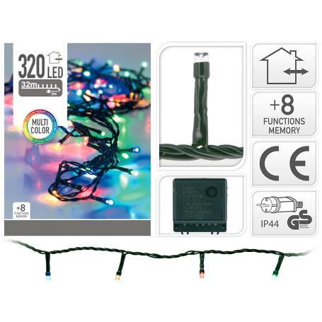 GUIRNALDA 320 LED 32 M 8 FUNCIONES MULTICOLOR