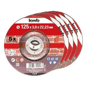 PACK 5 DISCS CORTE PIEDRA 125X3X22,23MM 49792295