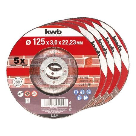 PACK 5 DISCS CORTE PIEDRA 125X3X22,23MM 49792295