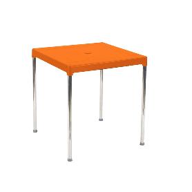 MESA APILABLE 70X70 CM ALUMINIO NARANJA 4026/7