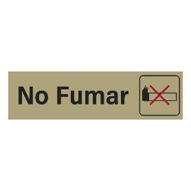 LETRERO NO FUMAR ALUMINIO 165X43 MM