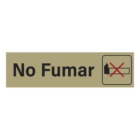LETRERO NO FUMAR ALUMINIO 165X43 MM