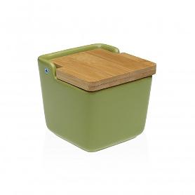 SALERO 8,8X8,8X8,5 CM VERDE OLIVA