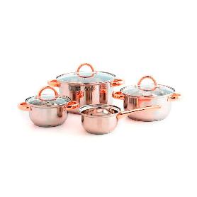 BATERIA INOXIDABLE VANITY 4 PIEZAS