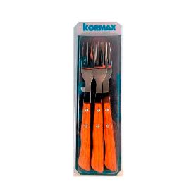 TENEDORES CHULETERO HPL ROBLE PACK 3