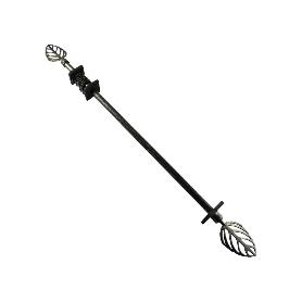 BARRA CORTINA METAL 70-120 CM ORO-NEGRO