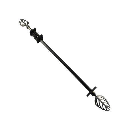 BARRA CORTINA METAL 70-120 CM ORO-NEGRO