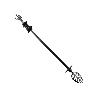 BARRA CORTINA METAL PLATA-NEGRO 120-210 CM