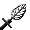 BARRA CORTINA METAL PLATA-NEGRO 120-210 CM