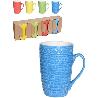 TAZAS MUG TEXTURAS 380ML 4 PIEZAS LOTE 4