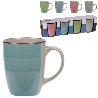 TAZAS MUG LOZA 24 CL COLORES LOTE 4