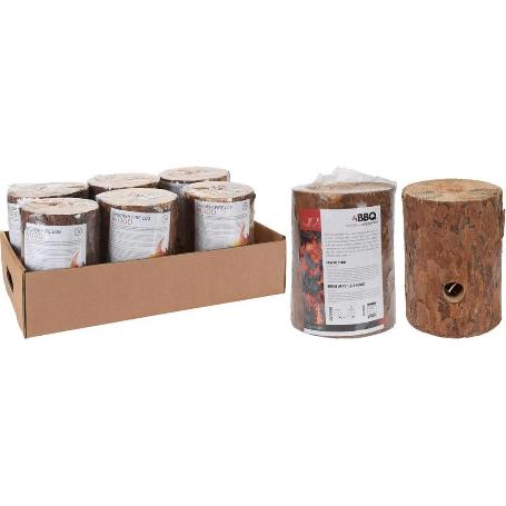 VELA TRONCO MADERA 20X15 CM 1,5/2 HORAS