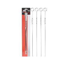 PINCHOS BROCHETA BARBACOA METALICOS 38 CM BLISTER 4