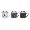 TAZAS MUGS COFFEE TIME 180 ML  SET 3