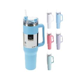 TERMO MUG INOXIDABLE + PAJITA COLORES SURTIDO